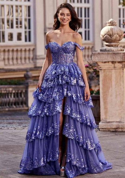 Mermaid Strapless Silk like Satin Slit Prom Dress with Pleats Keyhole