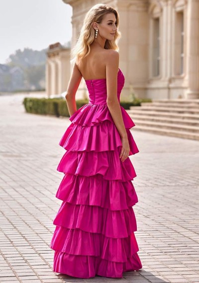 Mermaid V Neck Sheer-Corset Long Glitter-Print Prom Dress