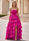 Mermaid V Neck Sheer-Corset Long Glitter-Print Prom Dress